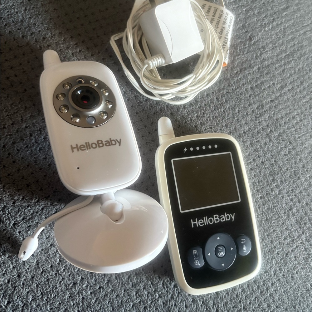 White and Black Video Baby Monitor